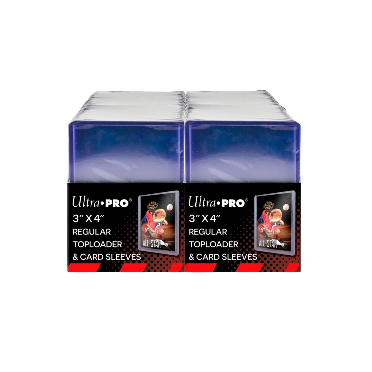 3" X 4" Clear Regular Toploaders and Soft Sleeves Bundle (200Ct) for Standard Size Cards