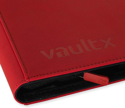 Premium Exo-Tec® Zip Binder - 9 Pocket Trading Card Album Folder - 360 Side Loading Pocket Binder for TCG (Red)