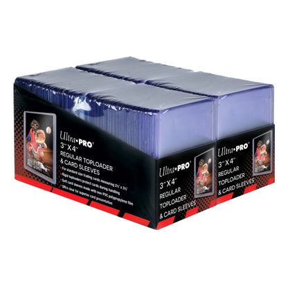 3" X 4" Clear Regular Toploaders and Soft Sleeves Bundle (200Ct) for Standard Size Cards