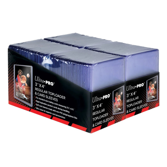 3" X 4" Clear Regular Toploaders and Soft Sleeves Bundle (200Ct) for Standard Size Cards