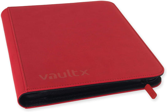 Premium Exo-Tec® Zip Binder - 9 Pocket Trading Card Album Folder - 360 Side Loading Pocket Binder for TCG (Red)