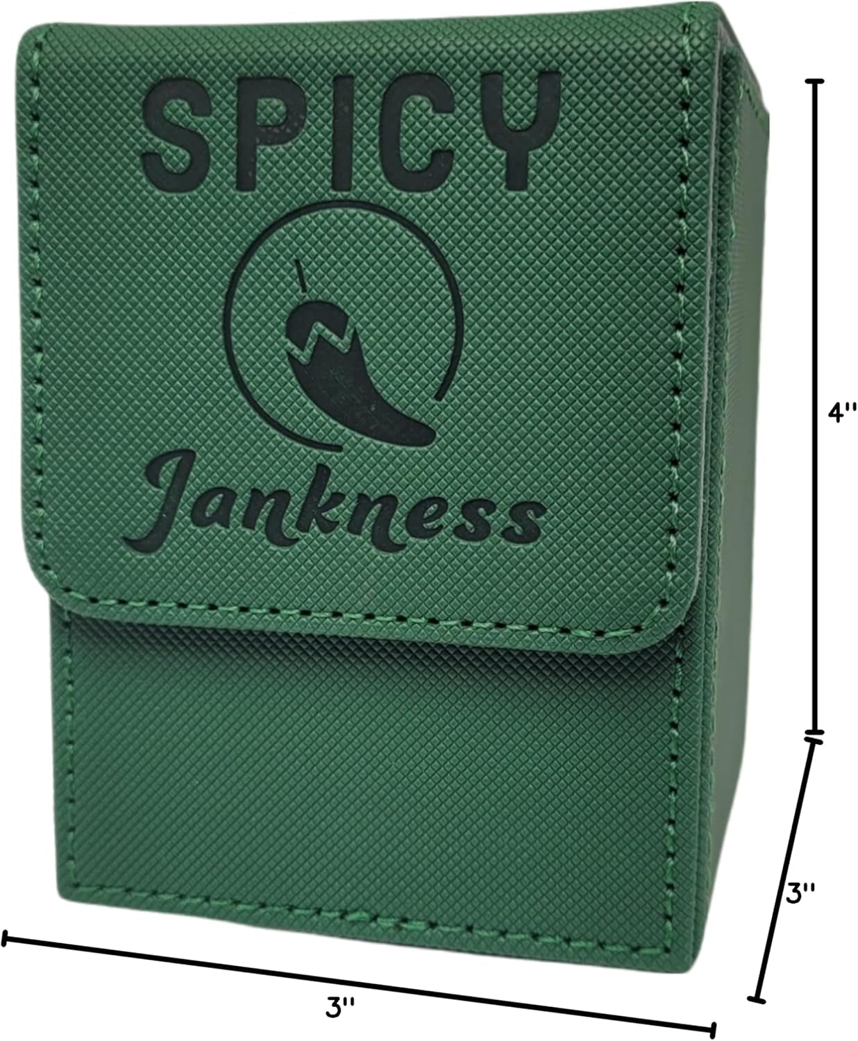 Card Deckbox for CCG TCG, Holds 100-115 Sleeved Cards, PVC Free Deck Box (Spicy Jankness)