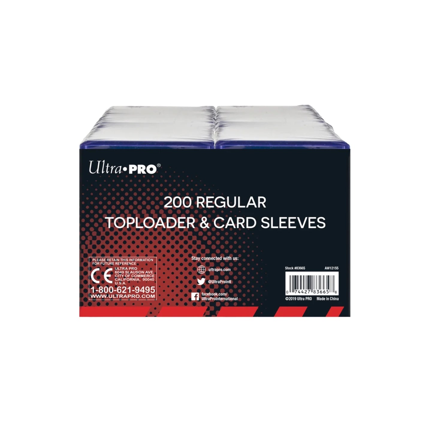 3" X 4" Clear Regular Toploaders and Soft Sleeves Bundle (200Ct) for Standard Size Cards